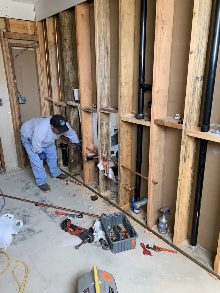 Commercial rough-in plumbing for Trenchless Sewer Repair in South Oceanside